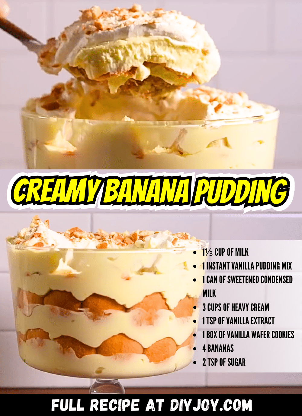 Easy Creamy Banana Pudding Recipe