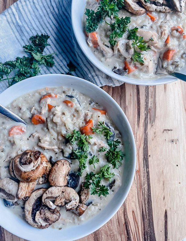 Easy Creamy Chicken Mushroom Casserole The Food Cafe Just Say Yum