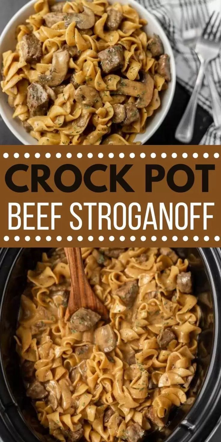 Easy Crock Pot Beef Stroganoff Recipe Simple Slow Cooker Meal