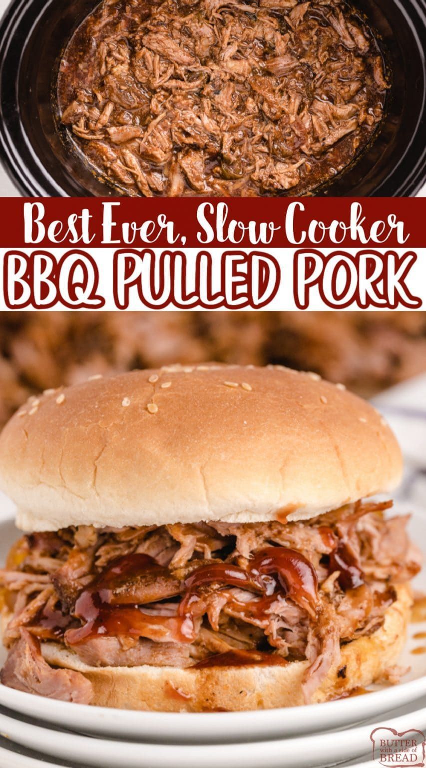 Easy Crock Pot Pulled Pork Recipe Butter With A Side Of Bread