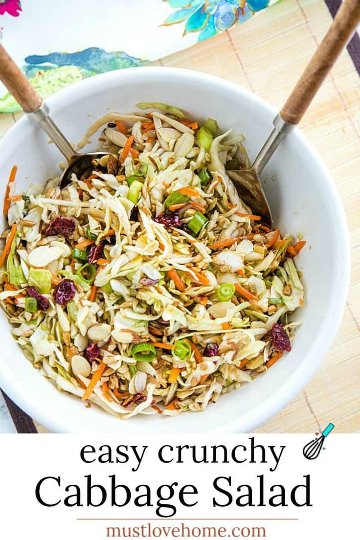 Easy Crunchy Cabbage Salad Recipe Must Love Home