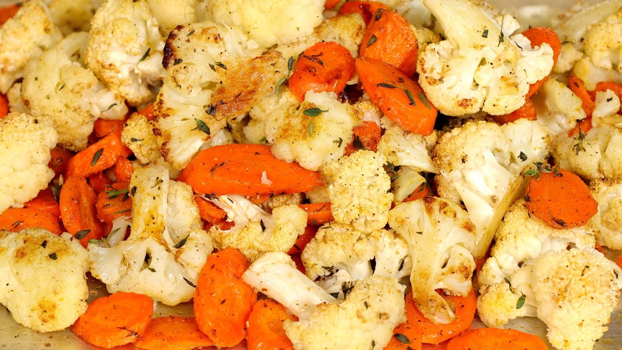 Easy Delicious Roasted Cauliflower And Carrots Recipe Anitacooks