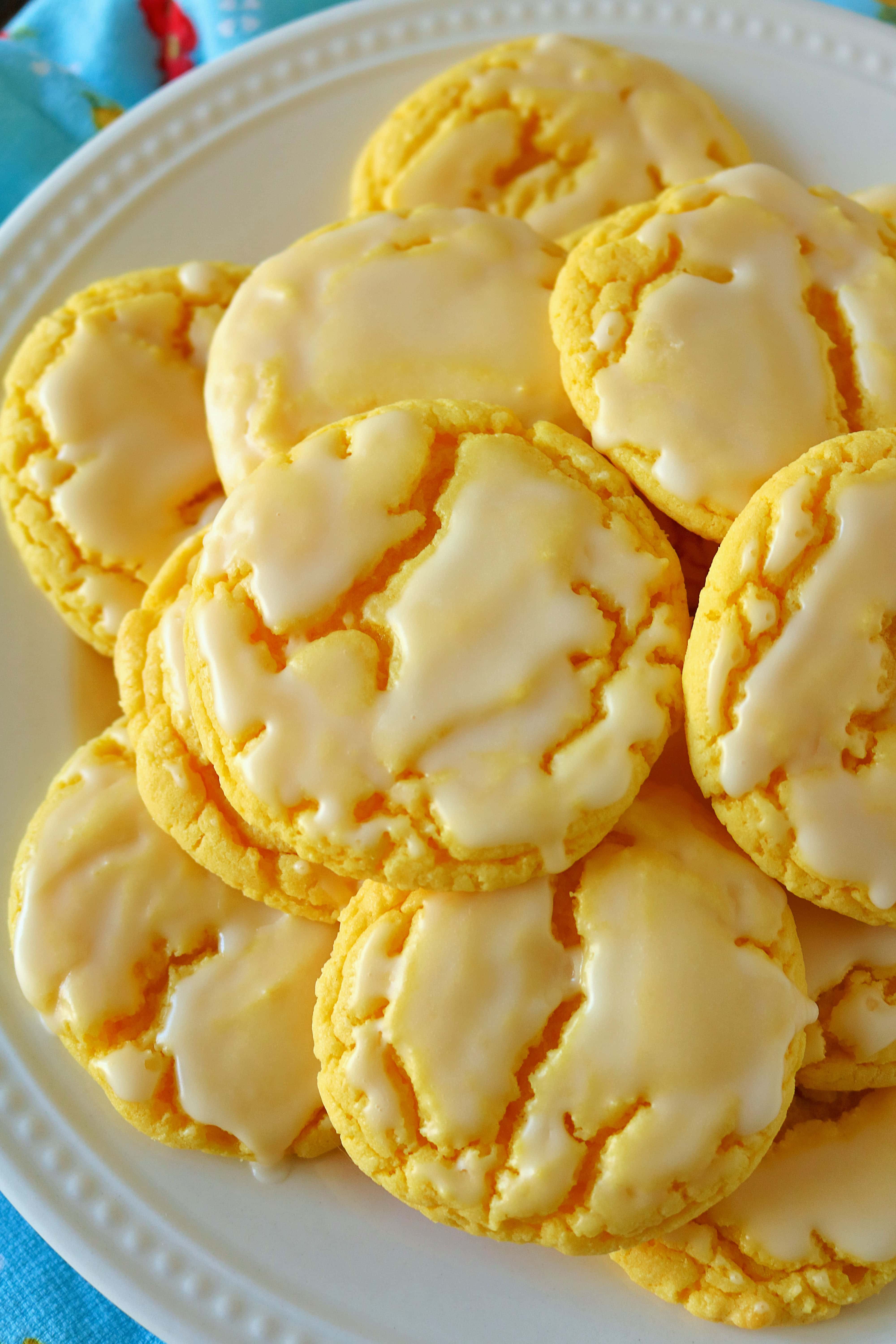 Easy Glazed Lemon Cake Mix Cookies Kindly Unspoken