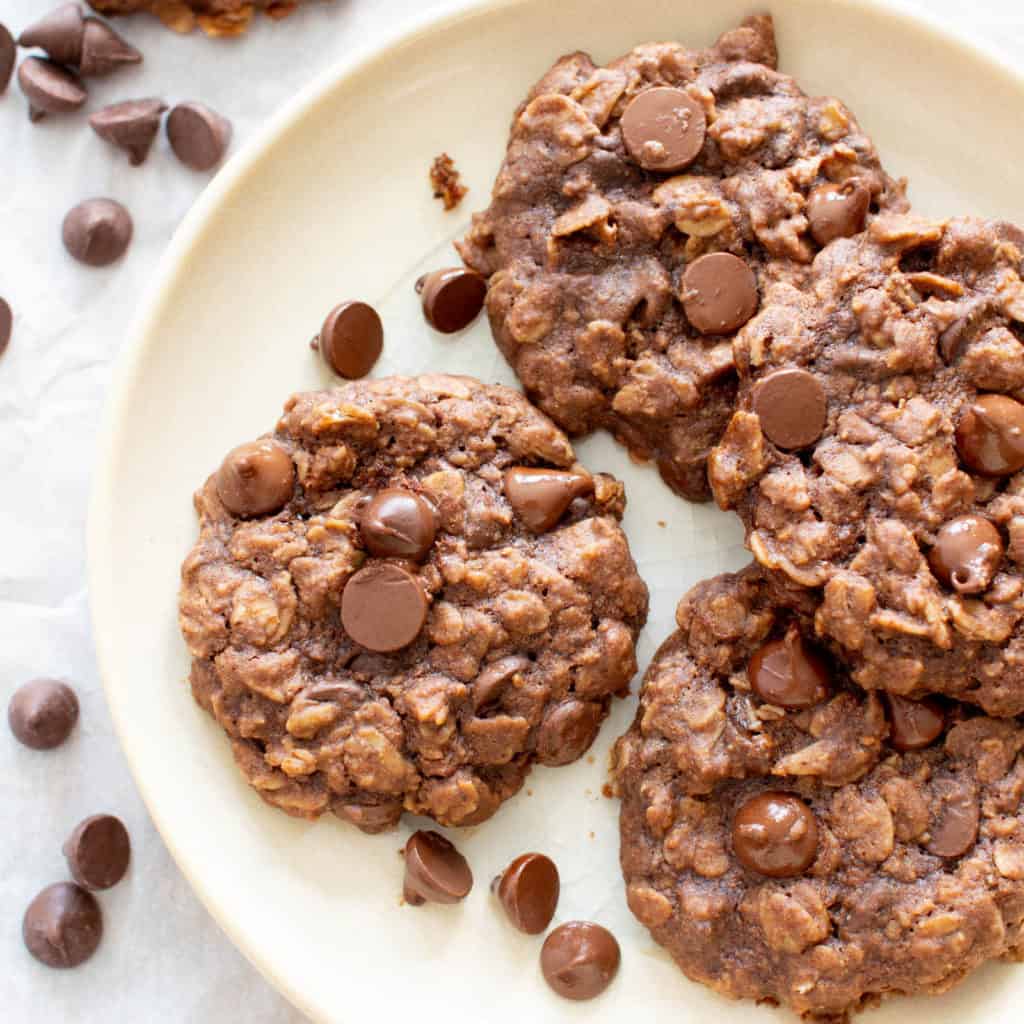 Easy Healthy Oatmeal Chocolate Chip Cookies Recipe Beaming Baker