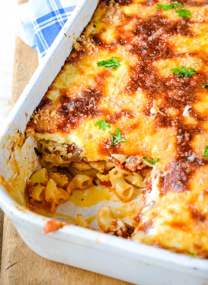 Easy Homemade Greek Pastitsio Pastichio Recipe Larder Love