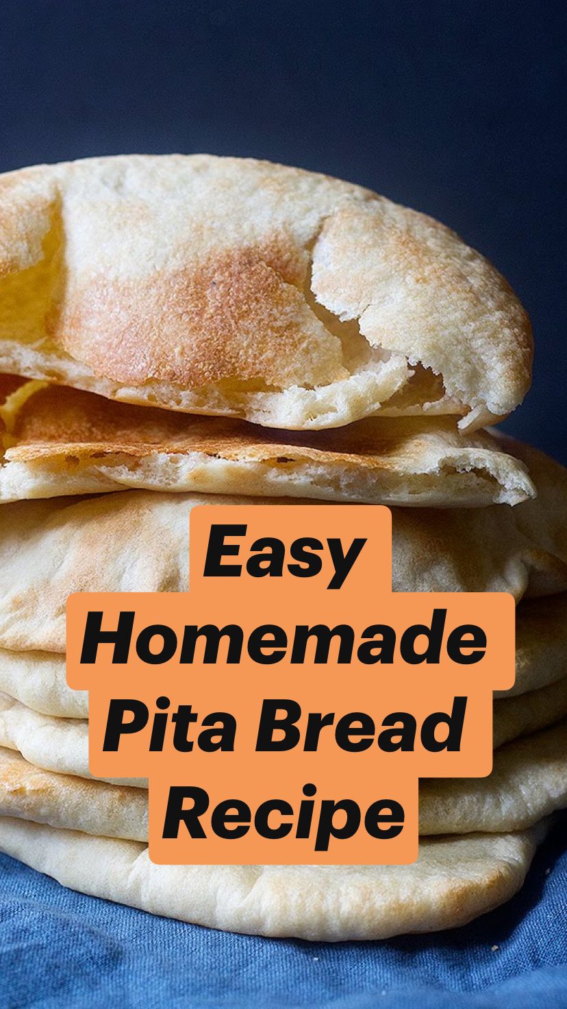 Easy Homemade Pita Bread Homemade Pita Bread Bread Recipes Homemade