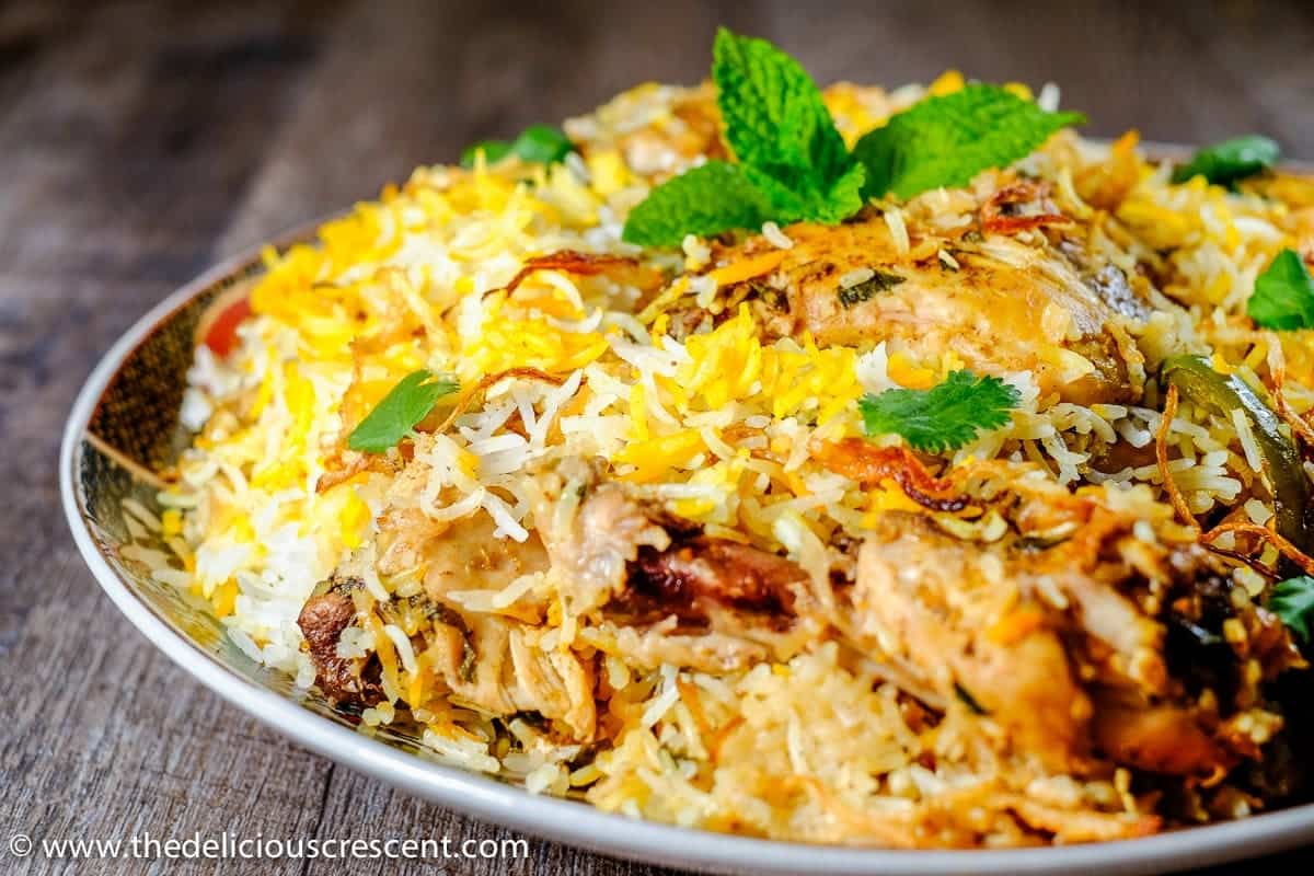 Easy Hyderabadi Chicken Biryani The Delicious Crescent