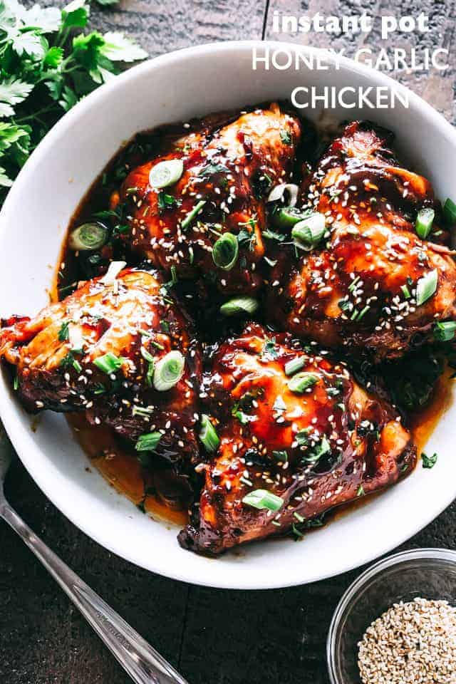 Easy Instant Pot Chicken Thighs Recipe With Honey Garlic Sauce This