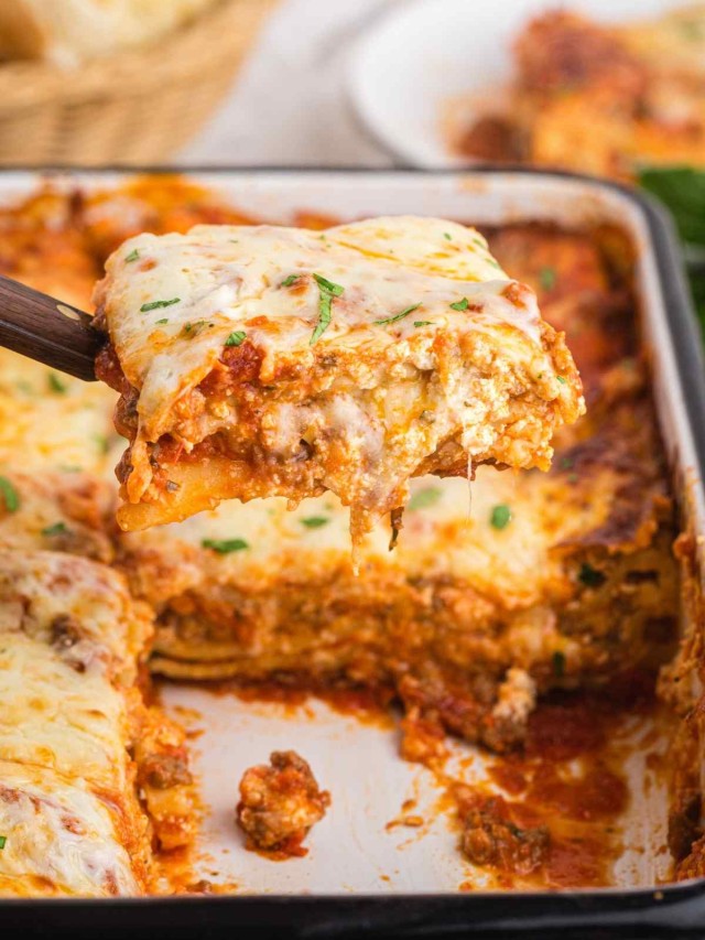 Easy Lasagna With Meat Sauce Family Dinners