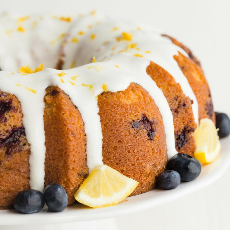 Easy Lemon Blueberry Bundt Cake Recipe