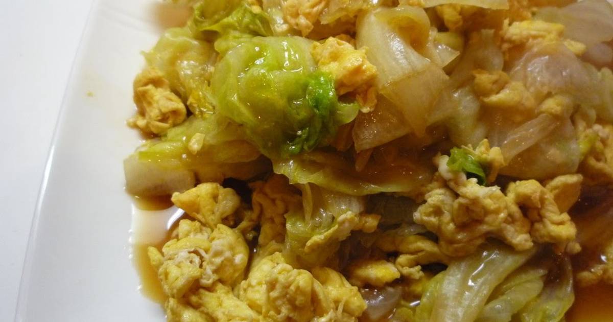 Easy Lettuce Egg Stir Fry With Oyster Sauce Recipe By Cookpad Japan