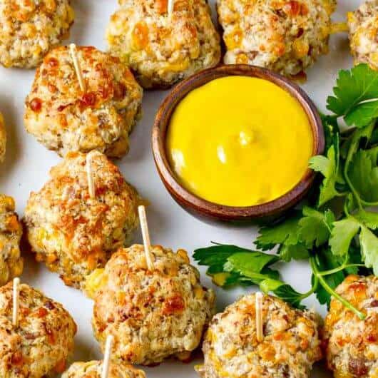 Easy Make Ahead Bisquick Sausage Balls The Wicked Noodle