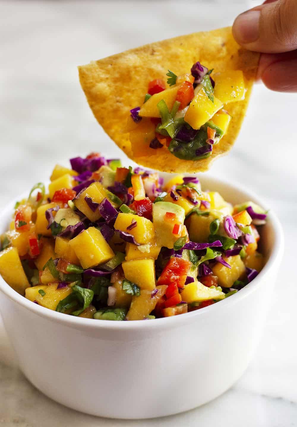 Easy Mango Salsa Recipe Ready In 5 Mins Feeding Your Fam