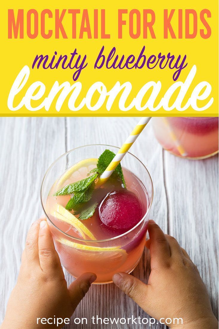 Easy Mocktail Recipe For Kids Minty Blueberry Lemonade The Worktop