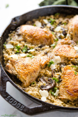 Easy One Pan Creamy Chicken Rice Bake The Busy Baker