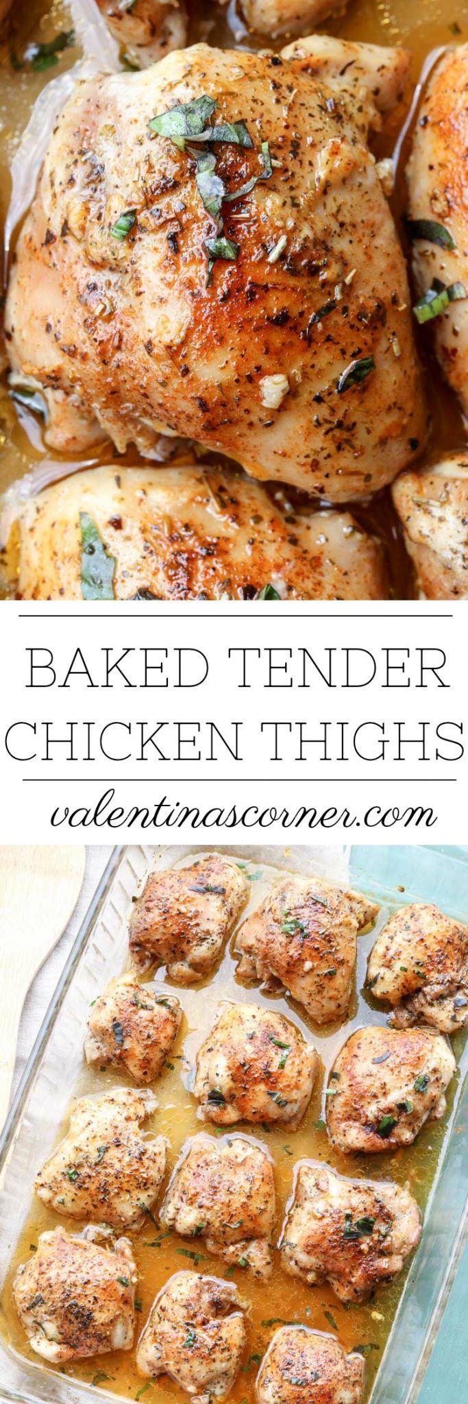 Easy Oven Baked Chicken Thighs Recipe One Pan Dinner Idea