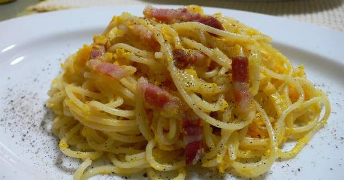 Easy Pasta Carbonara With Peas And Bacon Krumpli