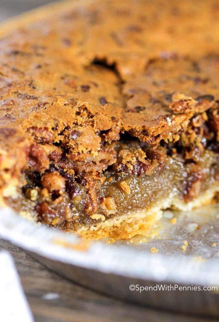 Easy Pecan Pie Has A Delicious Gooey Filling Topped With Pecans For The