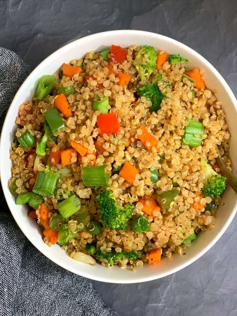 Easy Quinoa Fried Rice Indian Veggie Delight