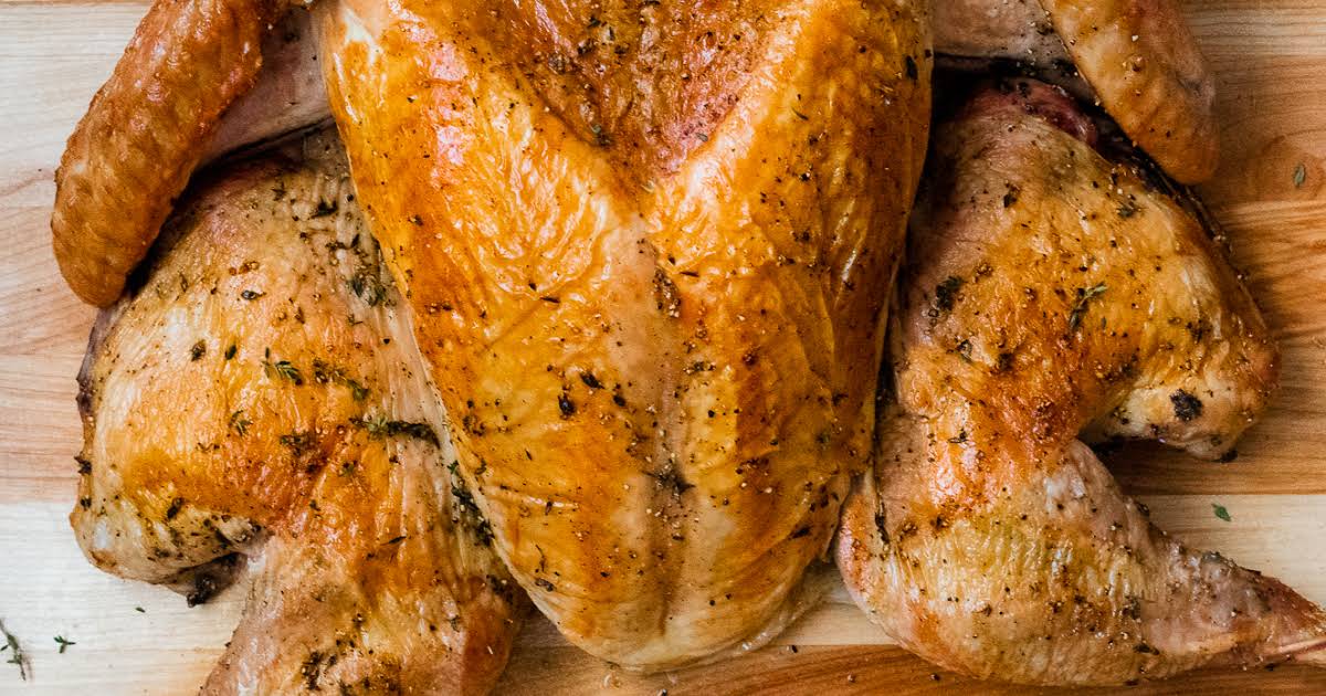 Easy Roast Turkey Recipe No Stuffing Roasted Turkey Rotisserie