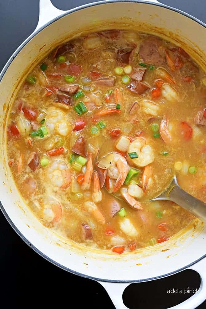 Easy Shrimp And Sausage Gumbo Recipe Add A Pinch