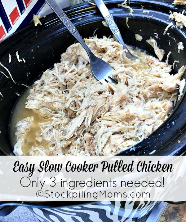 Easy Slow Cooker Pulled Chicken