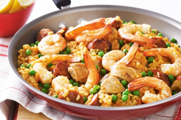 Easy Spanish Paella Recipe Taste Com Au