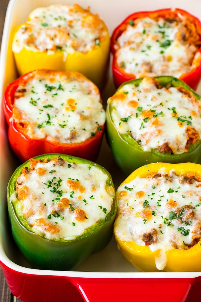 Easy Stuffed Bell Peppers Recipe Whitneybond Com