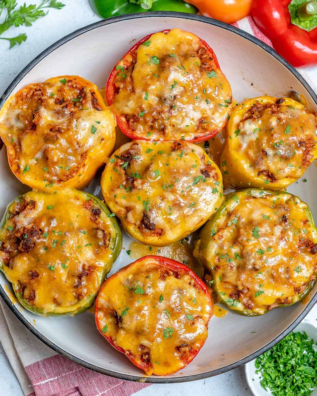 Easy Stuffed Bell Peppers With Ground Beef And Rice Recipe Stuffed