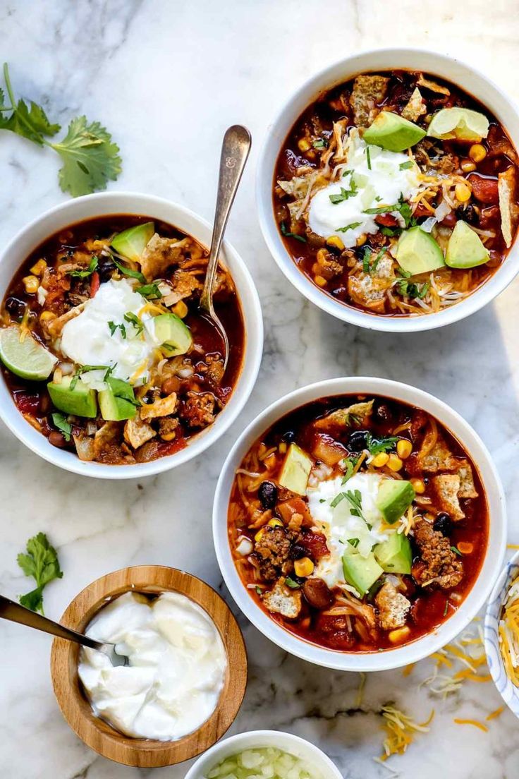 Easy Taco Soup Stove Top Crock Pot Or Instant Pot Foodiecrush Com