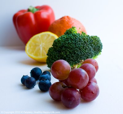 Eat The Rainbow Colorful Fruits And Veggies List Healthyhappylife Com