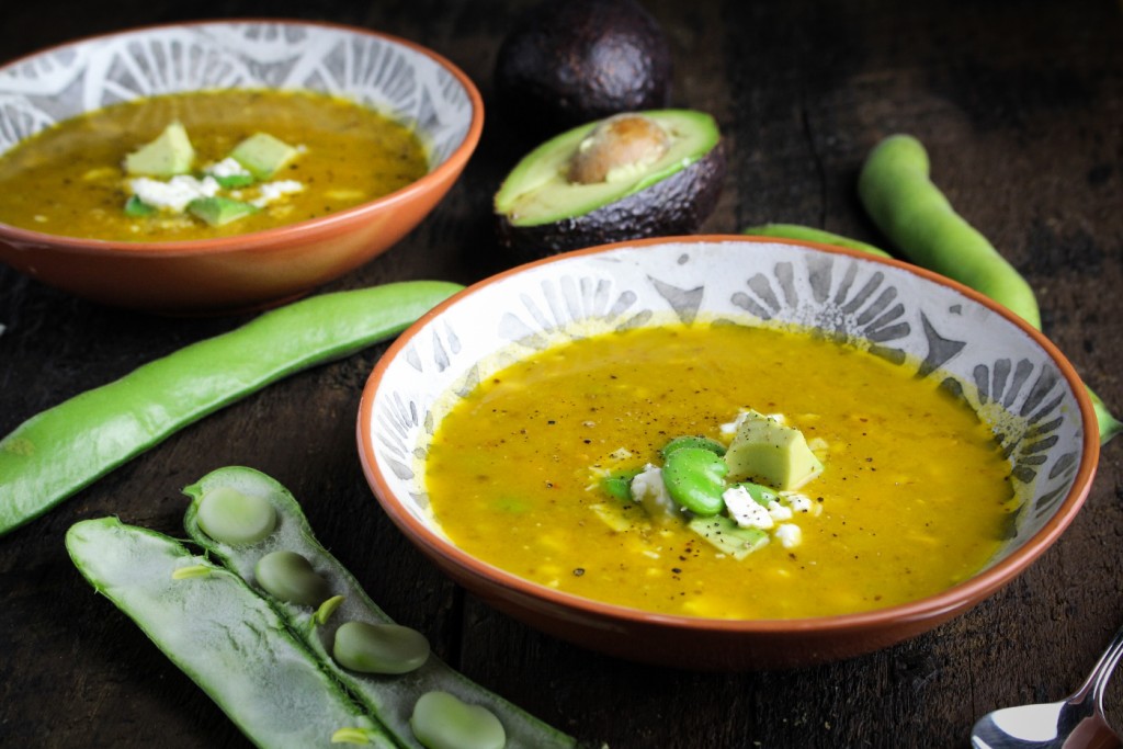 Ecuadorian Locro Creamy Potato Cheese And Fava Bean Soup Katie At