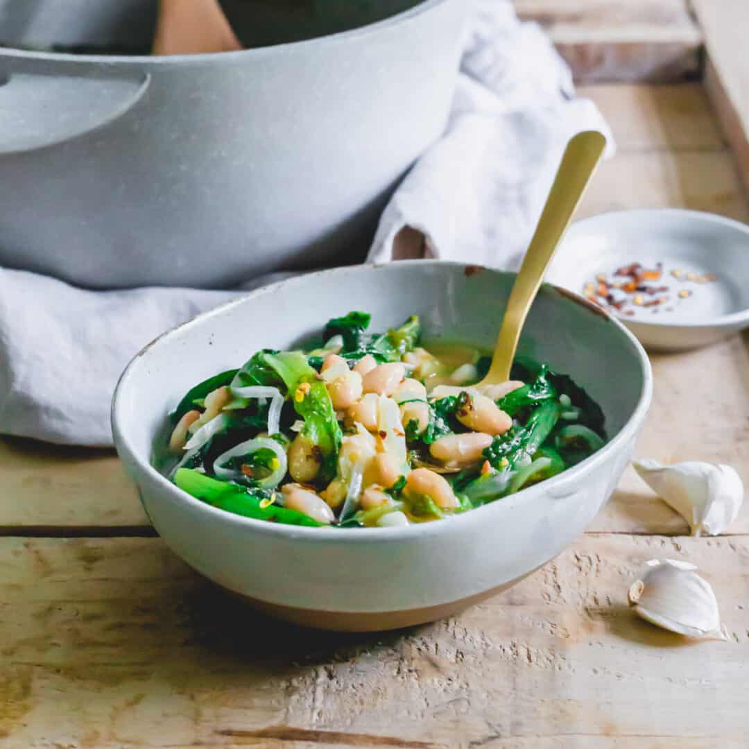 Escarole And Beans Running To The Kitchen