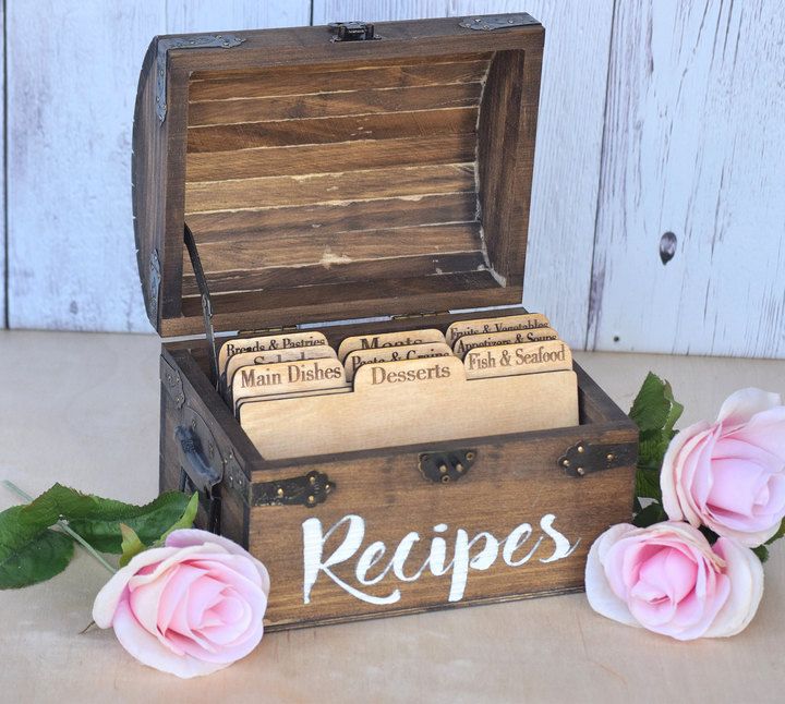 Etsy Recipe Cards Wooden Recipe Cards Recipe Card Dividers Wood