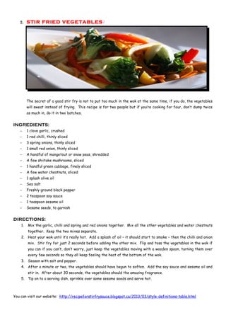 Everyday Stir Fry Recipes Pdf Free Download