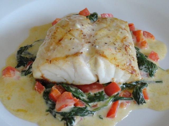 Fish Florentine 4 5Oz Pieces Of White Firm Fish I Used Grouper 4 Tablespoons Grouper