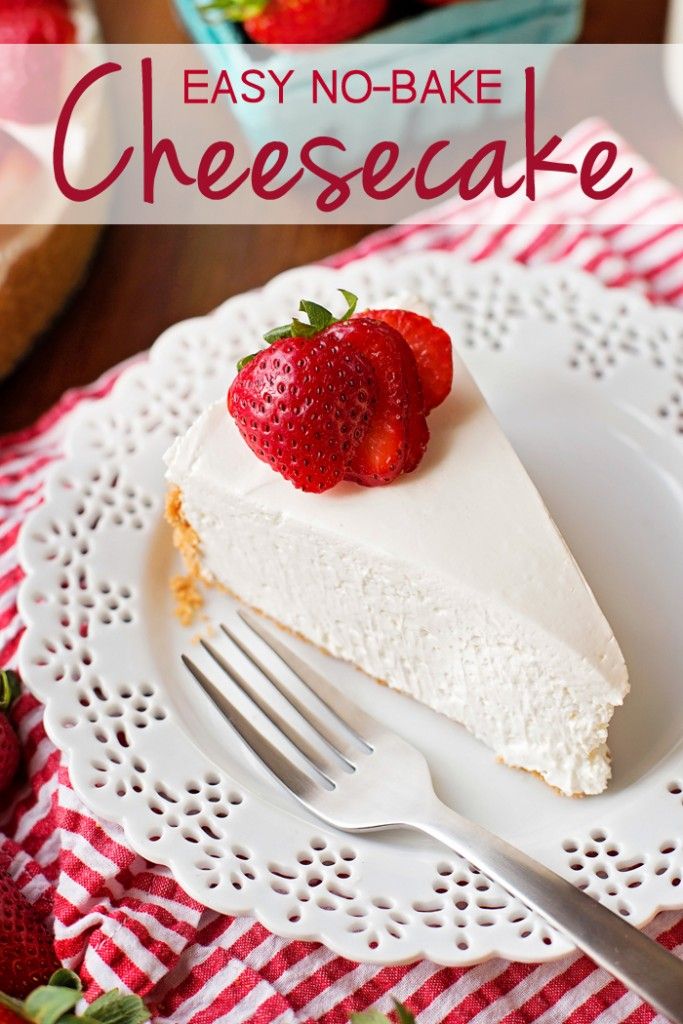 Five Minute Four Ingredient No Bake Cheesecake Quick And Easy