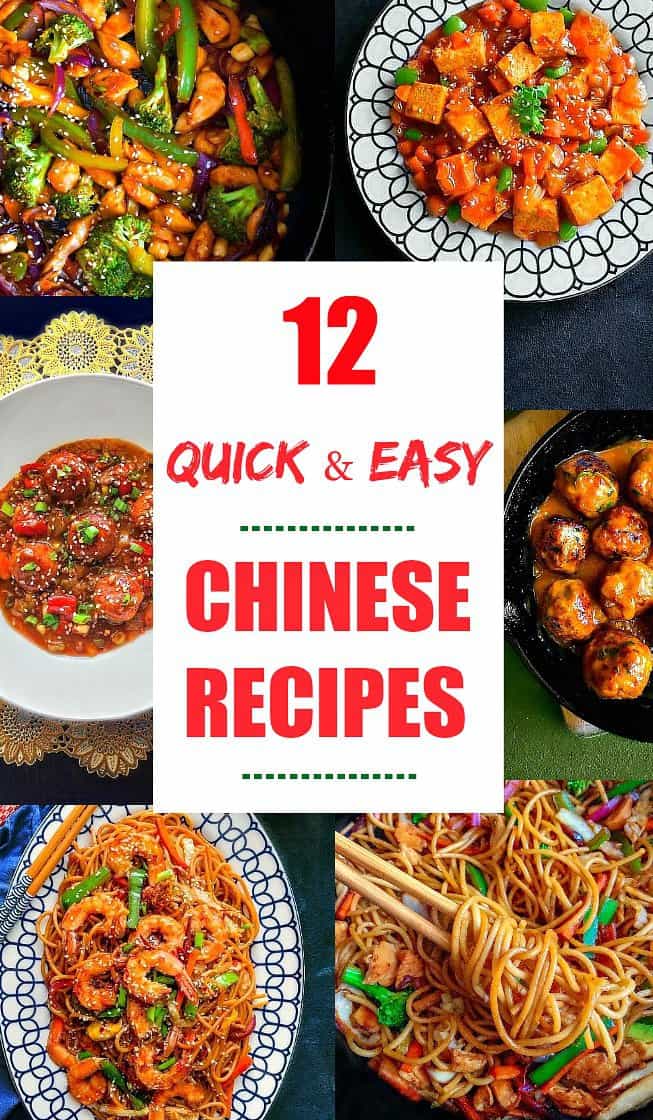 Four Different Pictures With The Words Delicious Chinese Recipes