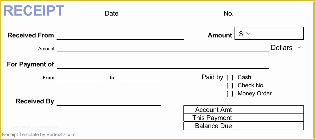 Free Printable Cash Receipt Templates Pdf Word Excel