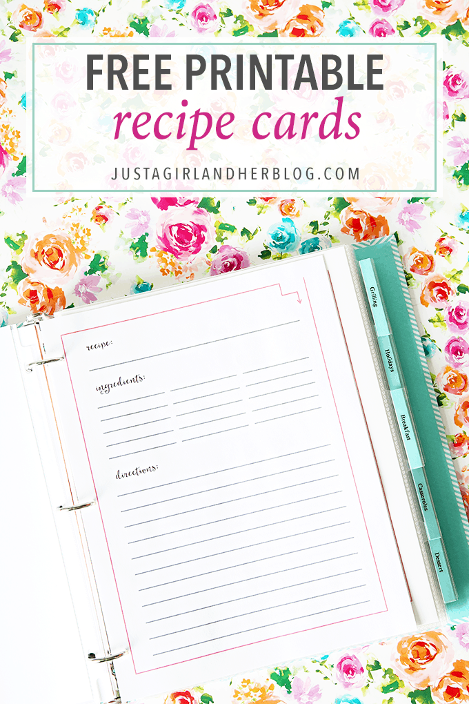 Free Printable Recipe Cards Instantly Download And Print