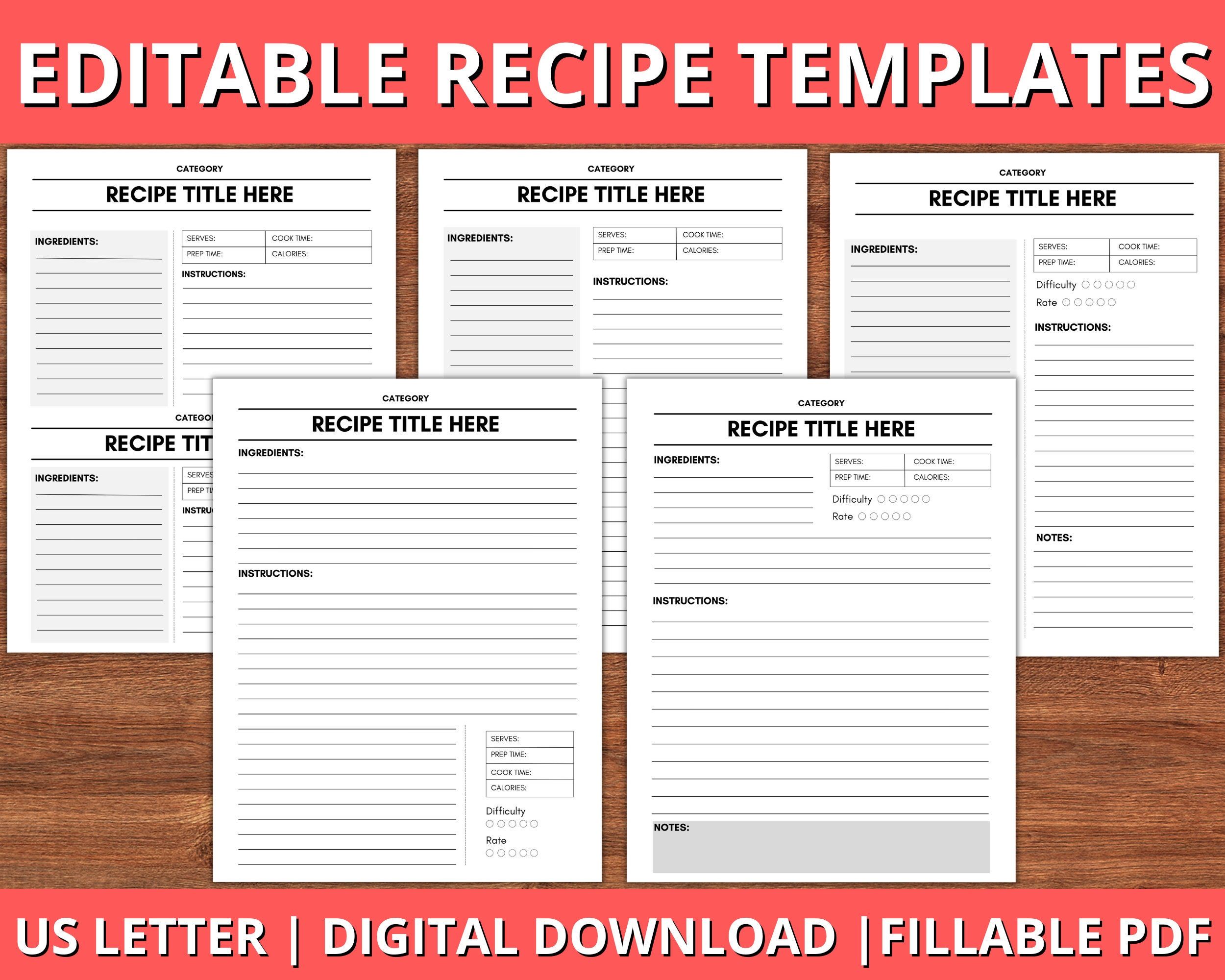 Free Printable Recipe Template Diy Recipe Book A4 Recipe Book Templates Recipe Book Diy