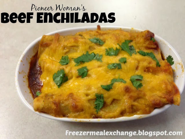 Freezer Meal Exchange Club Pioneer Woman S Beef Enchiladas