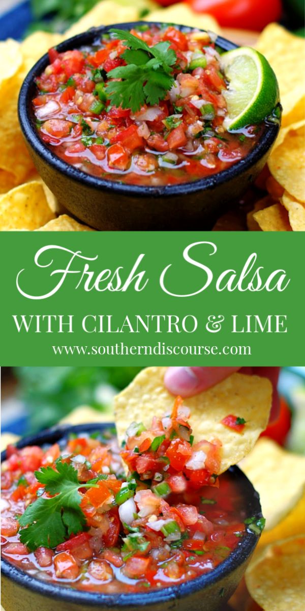 Fresh Salsa With Cilantro Lime Southern Discourse