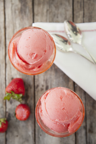 Fresh Strawberry Sorbet Recipe Beautiful Life And Home