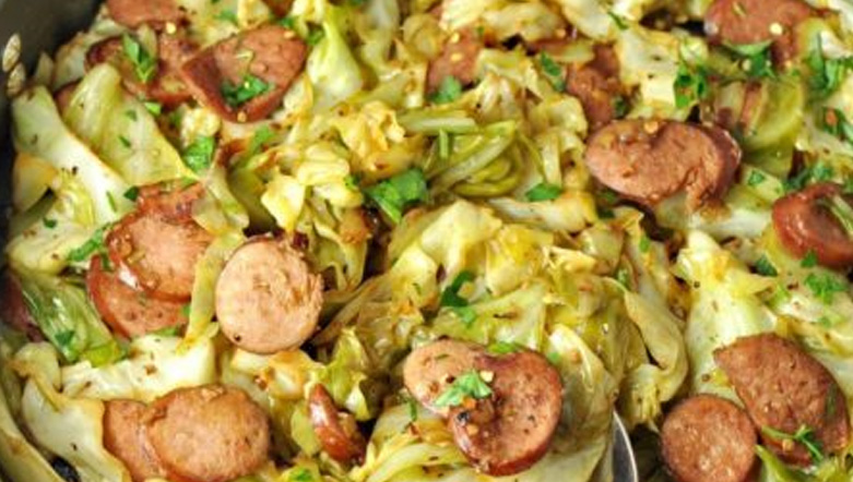 Fried Cabbage With Kielbasa Low Carb Paleo Gluten Free