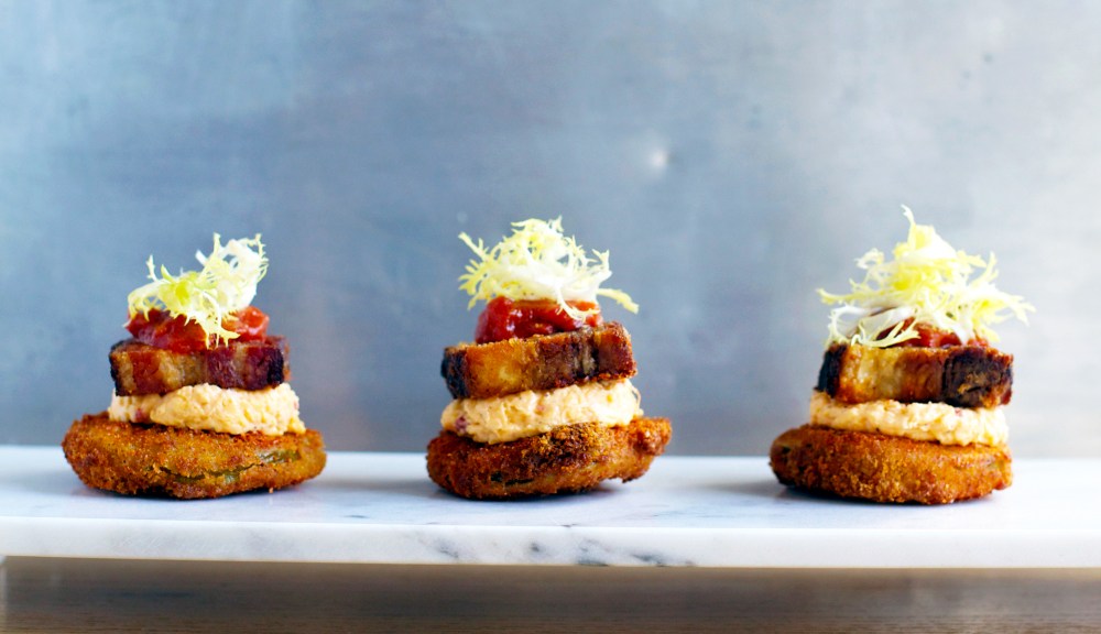 Fried Green Tomato Bites Green Tomato Recipes Fried Green Cherry