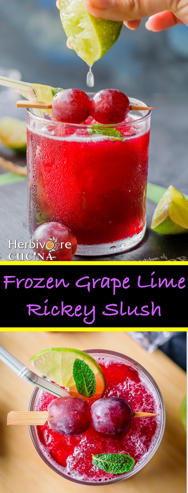 Frozen Grape Lime Rickey This Delicious Slush Is Fantastic For Those