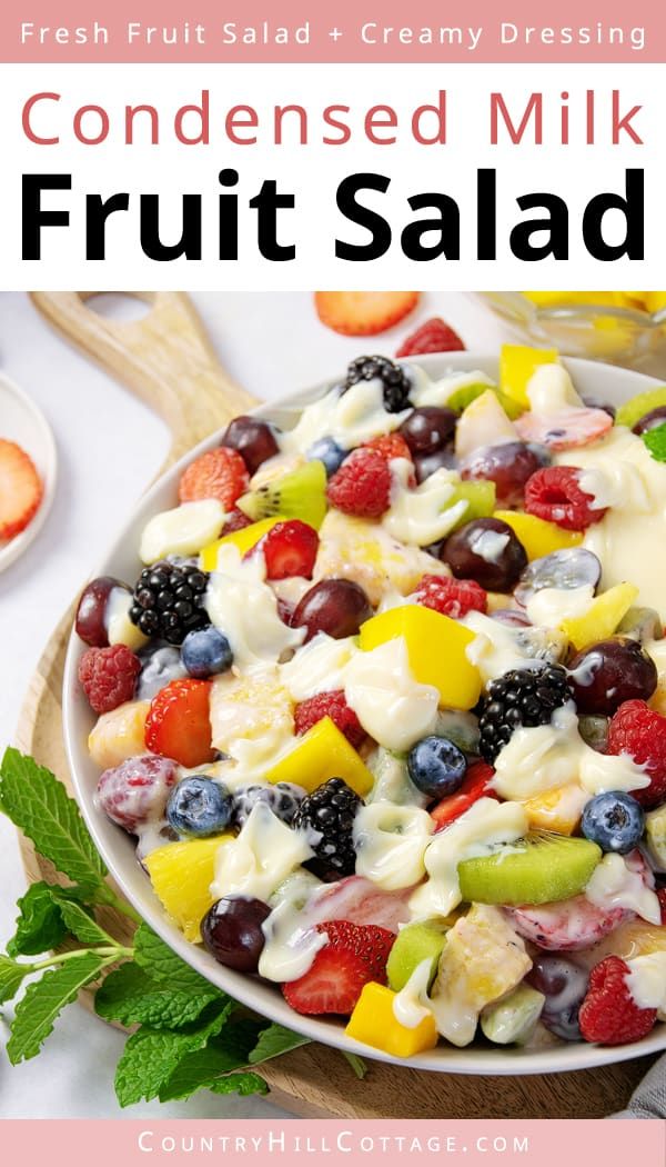 Fruit Salad With Condensed Milk Condensed Milk Recipes Desserts Recipes Using Condensed Milk