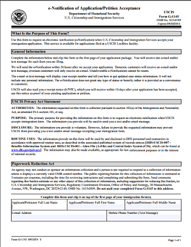 G 1145 Form