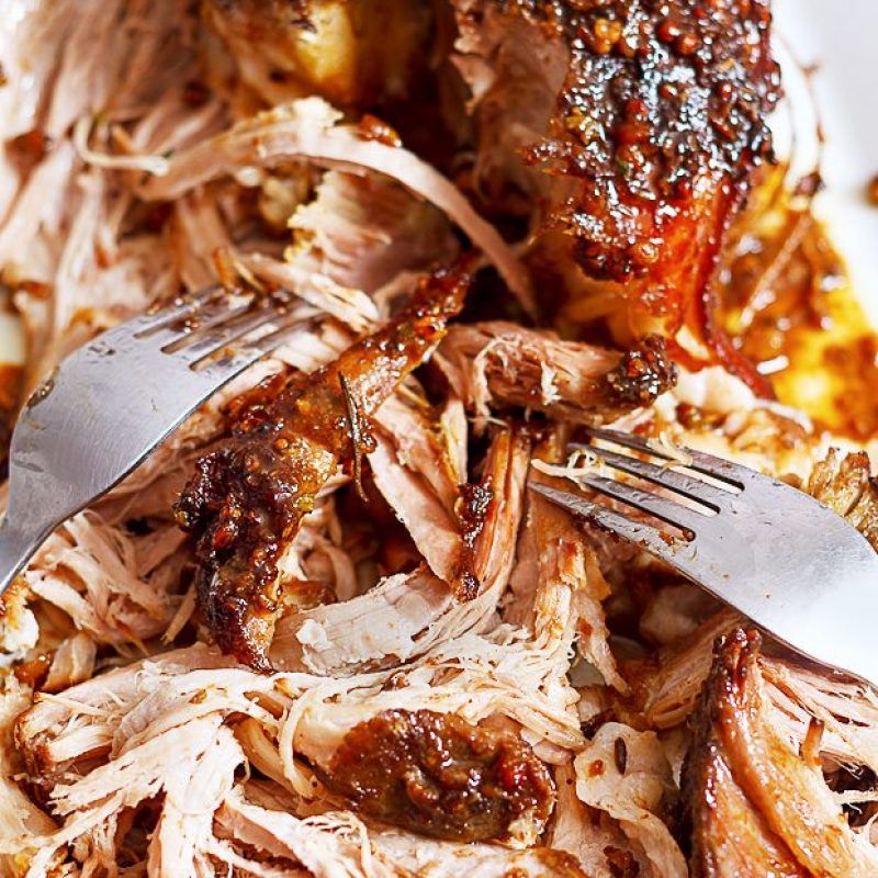 Garlic Balsamic Slow Cooker Pork Shoulder Slow Cooker Pork Shoulder